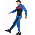 thumbnail image 3 of Men's 2-Piece Tracksuit Coral Blocks Jogger Track Jacket & Trackpants Jogging Suit Outfit, 3 of 5