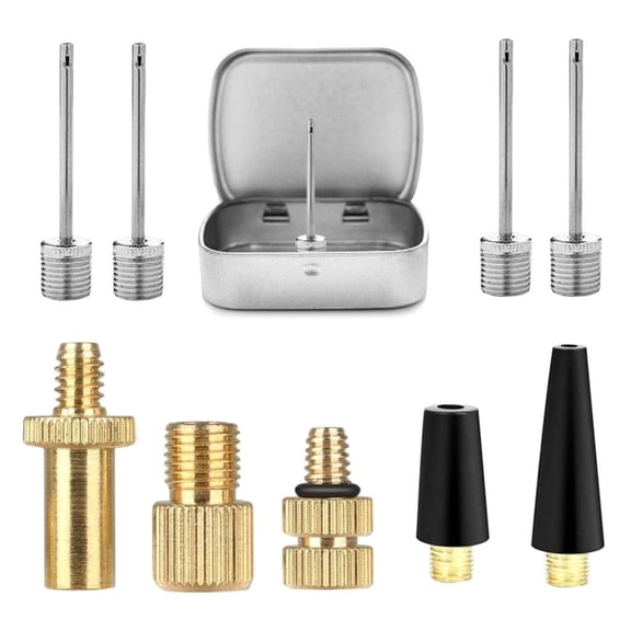 LICEWO Needle Inflating Balls Tyre Pump Adapter Set Air Nozzle Pump Adapter Balls Pump Needle for Sports Balls and Bicycles