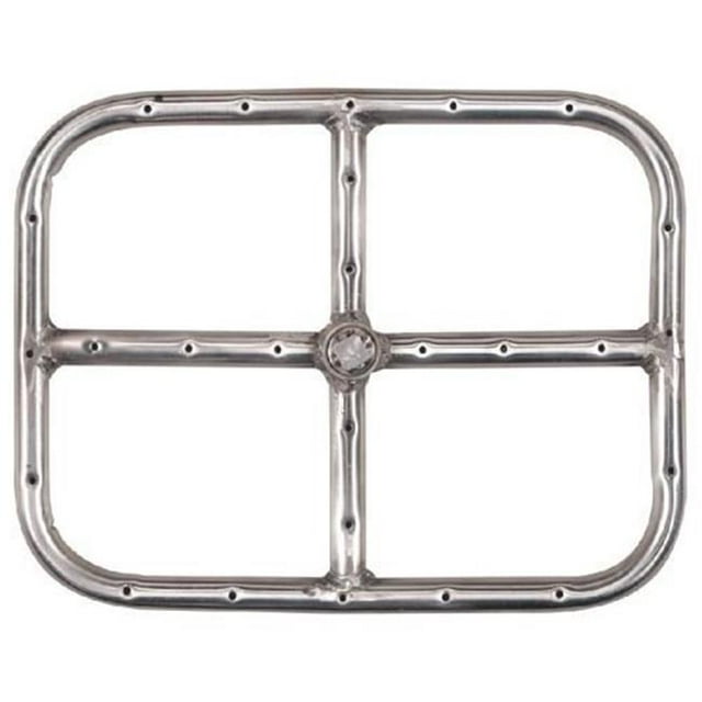 Dagan FR-1815S Rectangular Design Fire Ring, Stainless Steel