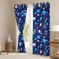thumbnail image 3 of Homewish Cartoon Rocket Curtains Pack of 2 (42x84 Each) for Preppy Children Boys,Outer Space Curtains Blackout,Universe Galaxy Planet Bedroom Curtains,Ultra Soft Home Decor, 3 of 6