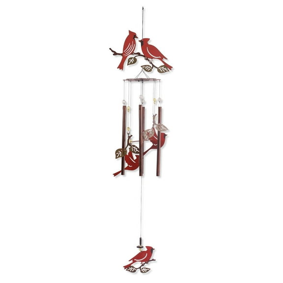 Sunset Vista Designs Garden Essentials Birds of a Feather Cardinals Wind Chime, 36-Inch Long