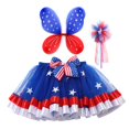 thumbnail image 2 of Utlike Girls Short Skirts New Double Mesh Tutu Skirt Animal Series Show Dress Girls Sparkle Party Skirts Independence Day The Star-Spangled Banner Dress Size 9 Years-11 Years, 2 of 4