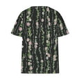 thumbnail image 4 of Soldes d'Été Iumwxz Tunique Décontractée Tendance Grande Taille Ourlet Incurvé Blouses Grande Taille pour Femmes Blouse Imprimée Florale Manches Courtes Col Rond Tee Tops pour Femmes Tendance Bureau Bas, 4 of 5