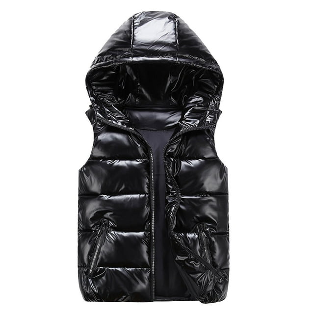 EDFBUYKRS Veste Sans Manches à Fermeture Éclair en Composite Solide pour Femmes Automne Hiver avec Poches