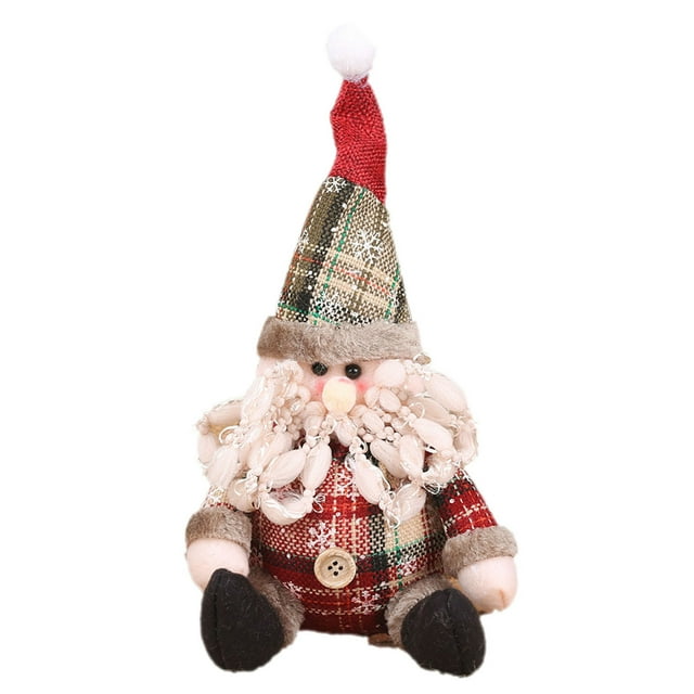 Navidad Peluche de Peluche Tela Muñeca Santa Claus Muñeco de Nieve Reno Papá Noel Sunnimix Muñeca colgante de felpa de Navidad