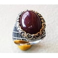 thumbnail image 5 of Red Onyx Mans Ring, Natural Red Onyx Gents Ring, December, Silver Jewelry, 925 Silver Ring, Birthday Gift, Heavy Mens Ring, Arabic Design, Ottoman Style Ring, Christmas, Turkey Mens Signet Ring, 5 of 6