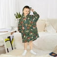thumbnail image 6 of FORMRS Wearable Blanket Hoodie with Sleeves for Kids Cozy Flannel Sweatshirt, Forest Mushroom Pattern, 6 of 7