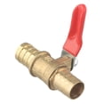 thumbnail image 4 of Brass Ball Valve for 6mm 8mm 10mm 12mm Hose Barb Water Air Gas Line Shut-off, 4 of 8