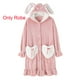 thumbnail image 3 of Camisones de franela con dibujos animados para mujer, Conjunto de pijama de felpa suave, bata con capucha, ropa de dormir dulce, rosa, Kawaii, amor, conejo, Invierno, 3 of 5