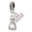 Silver, variant on Gold-tone Small Boxing Glove - Silver Plated Rope Charm Bead Dangle with Mini 2026