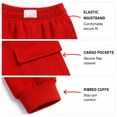 thumbnail image 4 of Quad Seven Boys Sweatpants Soft Active Fleece Cargo and Basic Jogger Pants with Pockets 4 Pack, 4 of 7