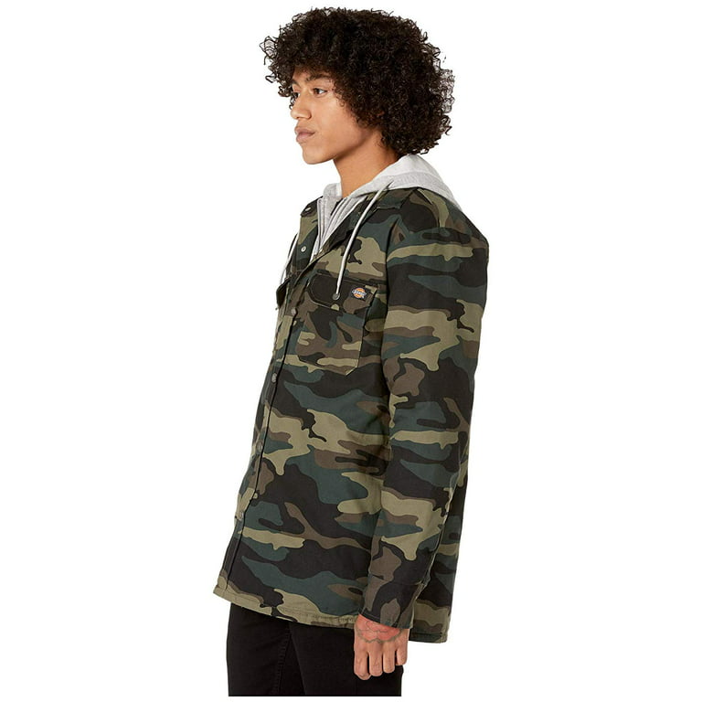 Relaxed Fit Icon Hooded Duck Quilted Shirt Hunter Green Camo - Walmart.com