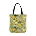 thumbnail image 2 of ASHLEIGH Vintage Watercolor Floral Pattern with Yellow Roses Peonies Leaves and Grasses Canvas Tote Bag Resuable Grocery Bags Shopping Bags Perfect for Crafting Decorating for Women Men Kids, 2 of 3