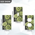 thumbnail image 7 of Yayeee Blank Wall Plate Cover 1-Gang 4.5"x2.7" Home Unused Decorative Outlet, Green Flowers, 7 of 7