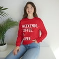 thumbnail image 4 of Cheer Mom Sweatshirt, Cheer Mom Hoodie, Weekends, Coffee, Cheerleading Mom, 4 of 5