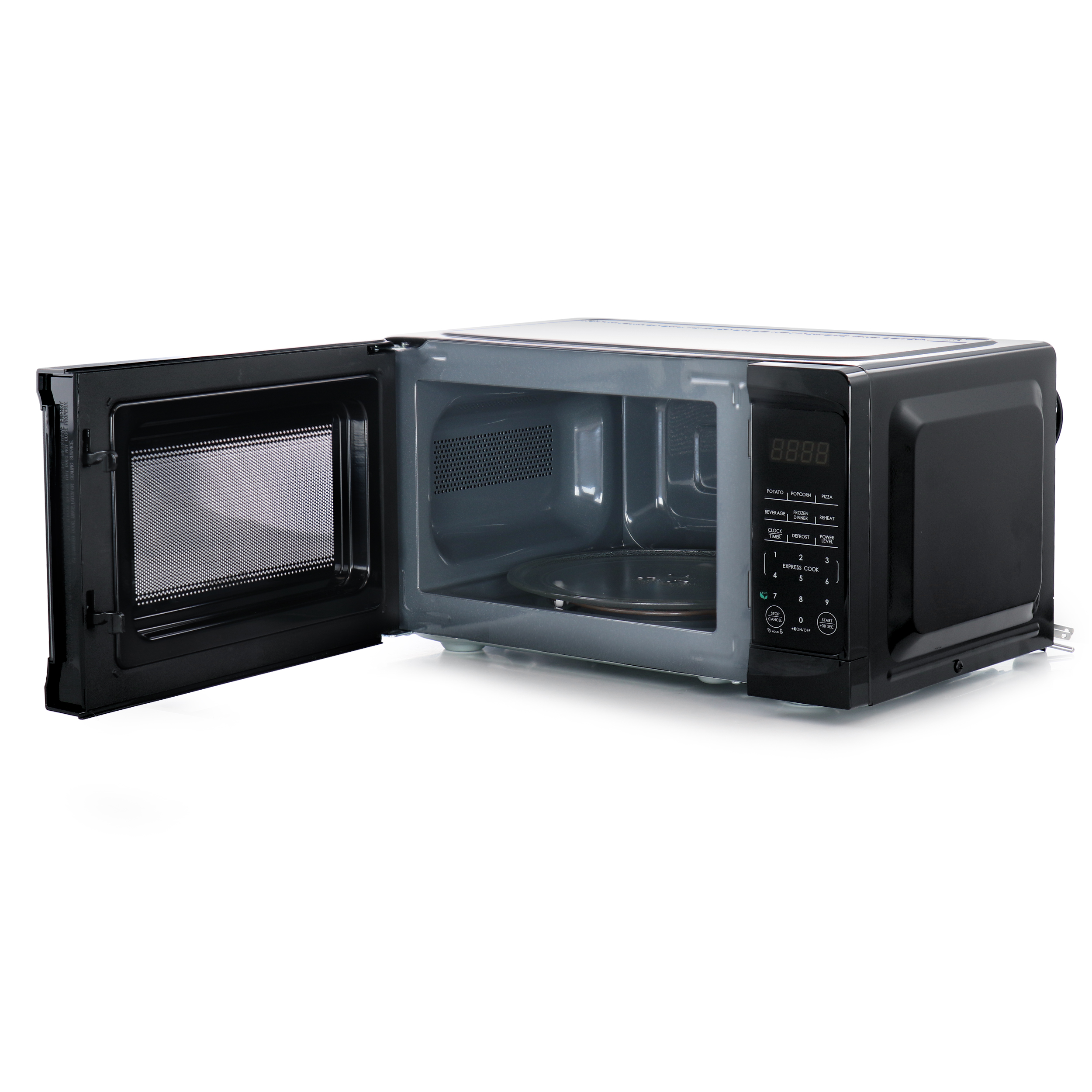 Galanz 0.7 cu ft 700W Countertop Microwave Oven in Black with One Touch Express Cooking