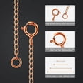 thumbnail image 3 of Necklace Extender, 4Pcs Rose Gold 925 Sterling Silver Necklace Extenders Chain Bracelet Anklet Extension for Women Multiple Necklaces Jewelry (1\u201d, 2\u201d, 3\u201d, 4\u201d), 3 of 5