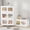 White, variant on 660Qt Extra Large Stackable Storage Bins with Lid, 165Gal Collapsible Closet Organizer and Storage Drawers with Wheels, 3-Pack Totes for Storage Clearance, White