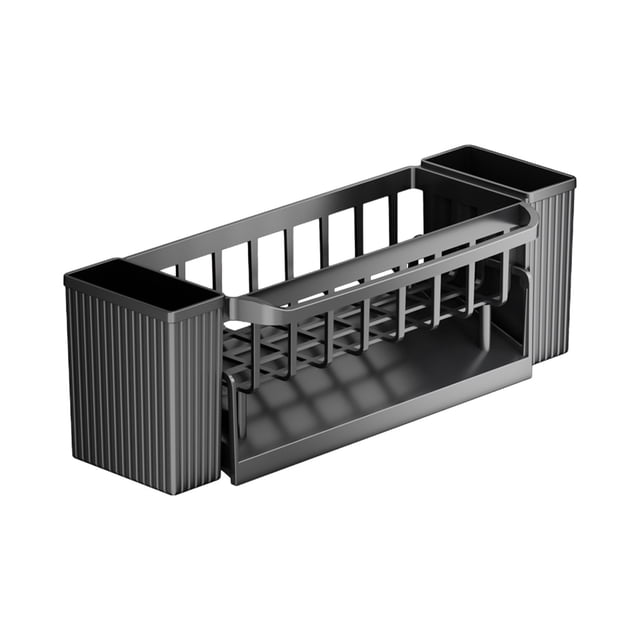 Birdeem Kitchen Sink Organizer, Multi-Purpose Drying Rack for Countertop, Dishcloth and Sponge Holder for Kitchen Sink, Space-Saving Plastic Storage Caddy