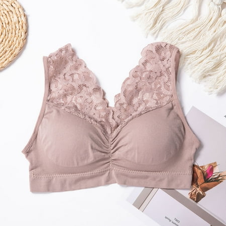 

POROPL Wireless Bra Solid Bra Wire Free Underwear One-Piece Bra Everyday Underwear for Teacher New Arrival Size 90