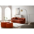 thumbnail image 4 of 3 Seat Upholstered Curved Sofa, Mid Century Modern Cloud Couch Boucle Sofa, Fabric Couch for Living Room, Bedroom, Office, Orange, 4 of 8