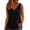 Black, variant on Women's Side Slit Camisole Top Linen Blend Fitted Tank Summer Casual Red XXL