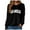 Black, variant on Women's Oversized Sweatshirt Los Angeles California Oversized Crewneck Pullover Hoodies Casual Knit Graphic Casual Tops Sweater