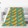 thumbnail image 1 of Balery Hot Dogs 8 Manta de Felpa Suave y Acogedora – Cobija de Franela Aterciopelada para Cama, Lavable y Cálida para Sofá, Mascotas, Transpirable-50"x40", 1 of 7