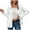 White, variant on Fesfesfes Coat for Women Lapel Solid Color Pocket Button Coat Recreational Long Sleeve Cardigan Tops