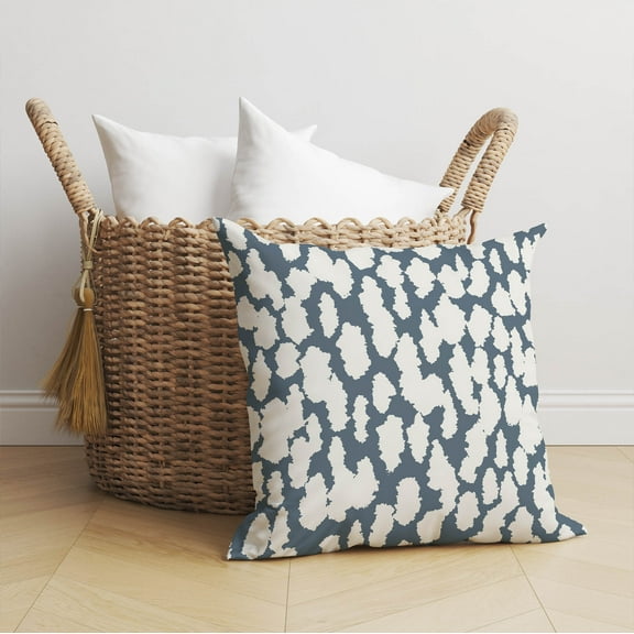 Animal Splat Blue Throw Pillow