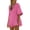 Rose Red, variant on Women Summer Jumpsuit Casual Short Sleeve Round Neck Shorts Romper