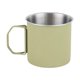 thumbnail image 1 of Taza de camping, taza de camping, portátil, de acero inoxidable 304, con asas plegables, taza de café para viajes al aire libre, mochileros, picnic Verde 350ml, 1 of 8