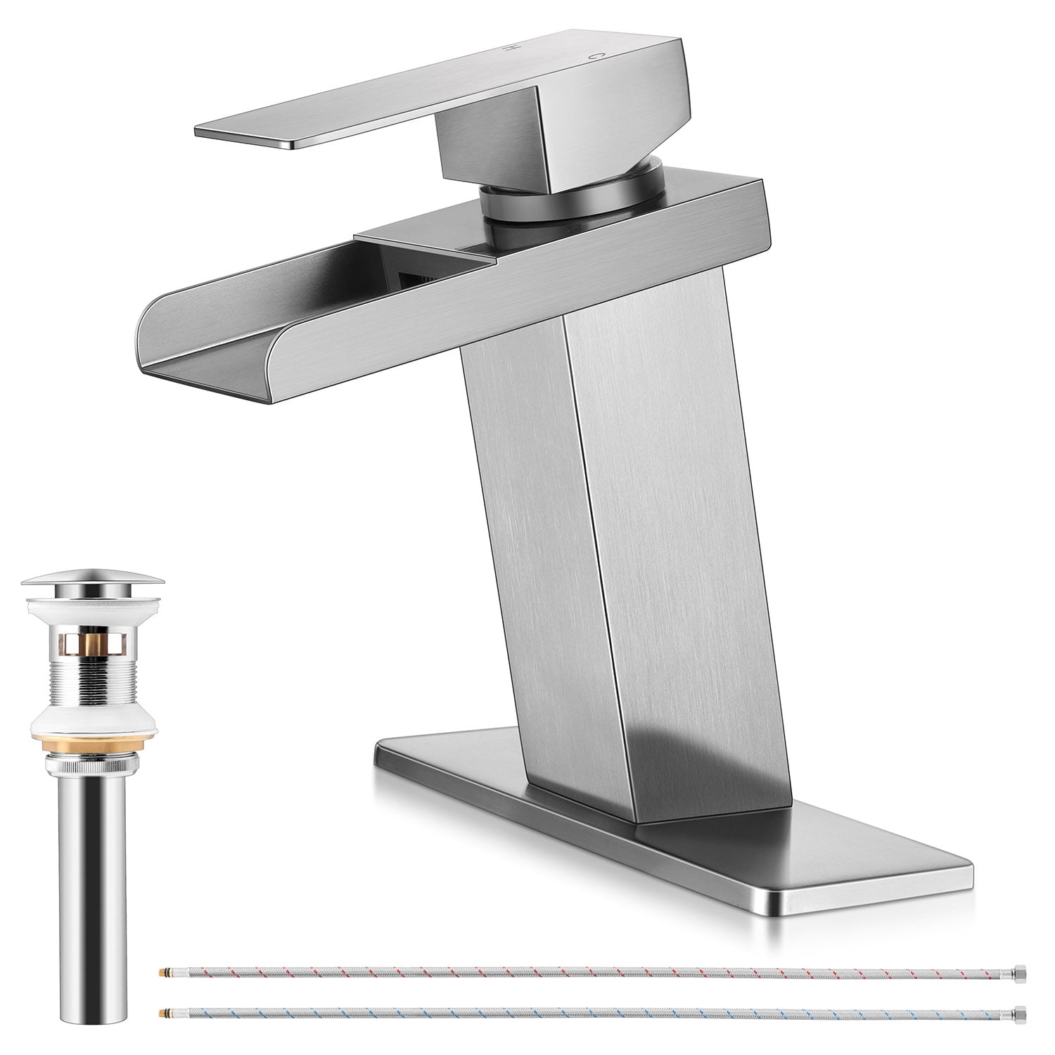 Vesteel Bathroom Faucet, Modern Waterfall Spout Bathroom Sink Faucet