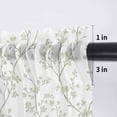 thumbnail image 5 of Sage Green Botanical Valance Curtains for Kitchen/Living Room/Bathroom/Bedroom Window, Rod Pocket Small Topper Half Short Window Curtains Voile Sheer Scarf, Plant Flower Floral Tree Branch 42"x18", 5 of 8