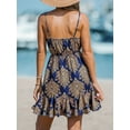thumbnail image 2 of Cupshe Women's Summer Dress Geo Print V-Neck Flounce Hem A-line Mini Dress, 2 of 7