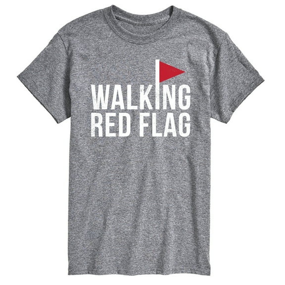 Instant Message - Funny Walking Red Flag - Adult Short Sleeve T-shirt