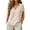 Khaki, variant on Women's V-Neck Plaid Blouse Solid Short Sleeve Loose Fit Checkered Tops for Summer Daily Casual Wear Black S