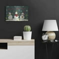 thumbnail image 4 of Luxe Metal Art 'Snowmen Trio 1 Nb' by Viv Eisner, Metal Wall Art, 24"x16", 4 of 8