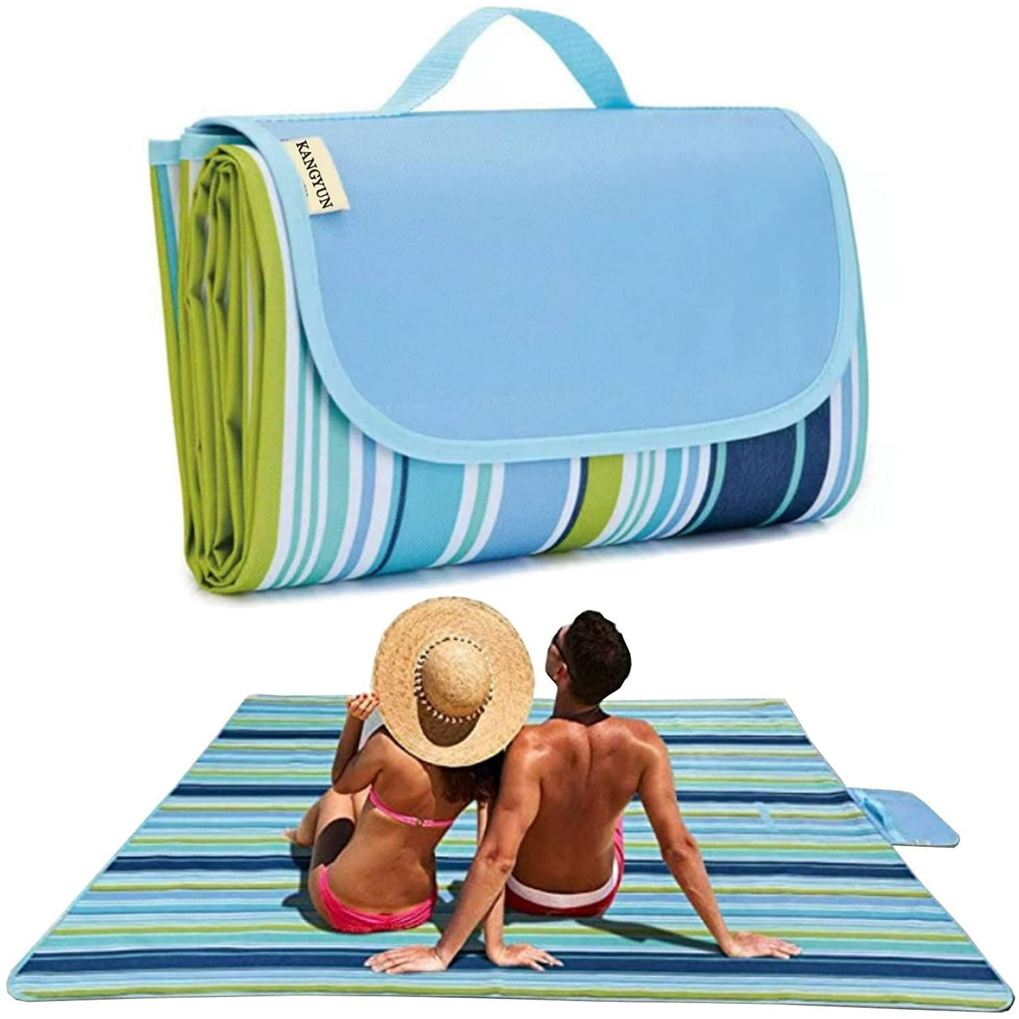 Yiailnter Large Picnic Blanket For Indoor And Outdoor 80 X 57 Sandproof Waterproof Larger Mat For Beach Travel Camping Hiking Park Grass machin