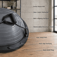 Grey Balance Ball with Resistant Bands and Pump for Home Office Gym ...