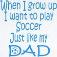 thumbnail image 2 of CafePress - Soccer Just Like Dad Blue Infant Creeper - Baby Light Bodysuit, Size Newborn - 24 Months, 2 of 4