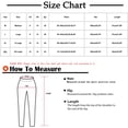 thumbnail image 2 of FRSASU Women's Fashionable and Comfortable Cotton Linen Pants Elastic Waist Plaid Wide Leg Capri Pants, 2 of 5