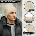 thumbnail image 2 of Distressed Knitted Beanie Fuzzy Winter Hats Warm Beanies for Women Men, Unisex Snow Knit Cap Skull Cap, 2 of 6