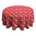 thumbnail image 4 of Christmas Round Tablecloth 70x70in(178x178cm) – Waterproof Polyester Table Cover with Full Print Design, Wrinkle Resistant & Washable for Kitchen Dining Party Decor, 4 of 6