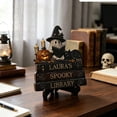 thumbnail image 7 of Wooden Reading Ghost Tabletop Figurine - Cute Librarian Statue for Bookshelf Decor - Halloween Ornament for Library Scene, Study Desk, or Shelf Display - Spooky Gothic Home Accent for Book Lovers, 7 of 7