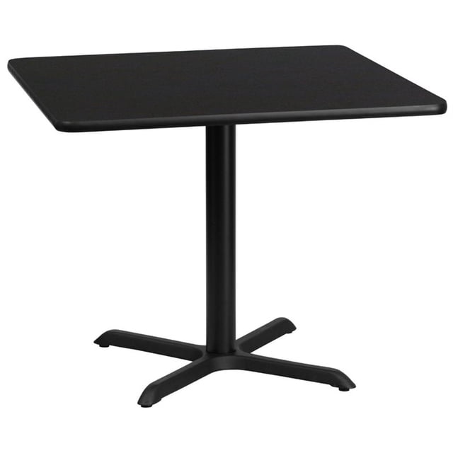 Bowery Hill 36" Square Restaurant Dining Table in Black