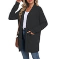 thumbnail image 2 of WUJINXIA Womens Lightweight Loose Fit Cardigan Coat Open Front Long Sleeve Sweater Jacket with Side Pockets, 2 of 6