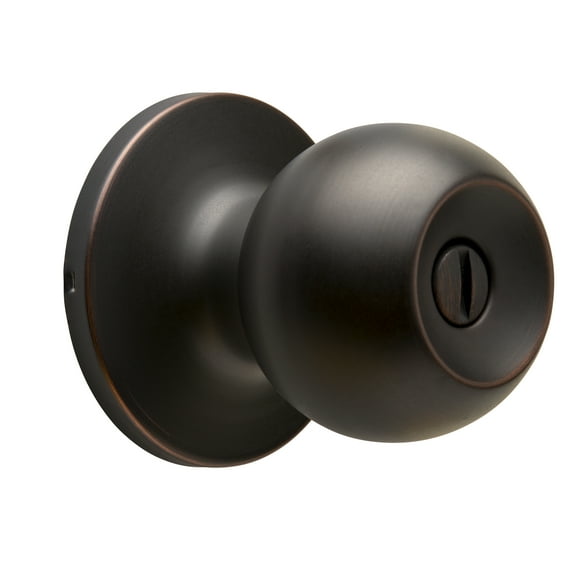 Mountain Security Privacy Doorknob, Ball, Tuscan Bronze Finish
