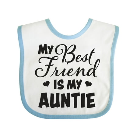 

Inktastic My Best Friend is My Auntie with Hearts Gift Baby Boy or Baby Girl Bib
