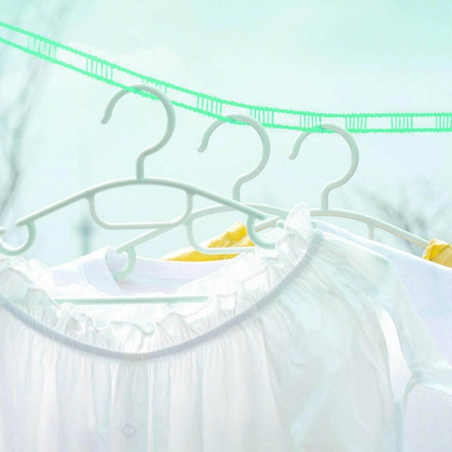 Corde à Linge Extensible Portable pour Jardin Camping Accessoires de Vêtements RV Vert 500cm